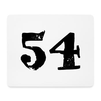 Maillot à 54 numéros - Tapis de souris (format paysage) - blanc - Devant