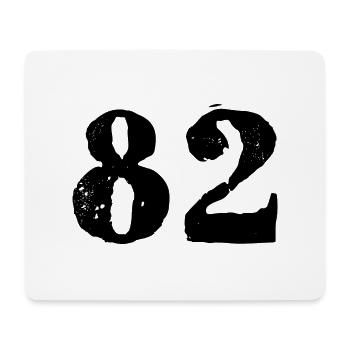 82 Zahl Trikot - Mousepad (Querformat) - Weiß - Vorne