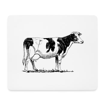 Madame la vache - Tapis de souris (format paysage) - blanc - Devant