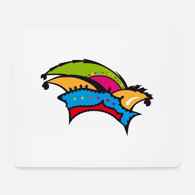 Eine Narrenkappe für den Karneval - Mousepad (Querformat) - Weiß