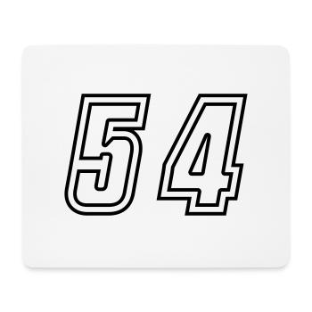 54 Number number - Mouse Pad (horizontal) - white - Front