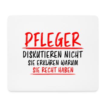 Pfleger Lustiger Spruch Altenpfleger Job Geschenk - Mousepad (Querformat) - Weiß - Vorne