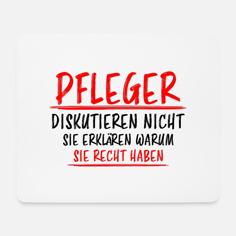 Pfleger Lustiger Spruch Altenpfleger Job Geschenk - Mousepad (Querformat) - Weiß
