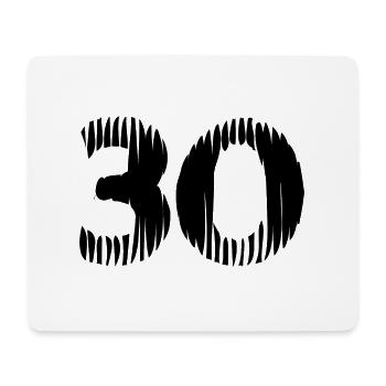Maillot à 30 chiffres - Tapis de souris (format paysage) - blanc - Devant