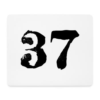 Maillot numéro 37 - Tapis de souris (format paysage) - blanc - Devant