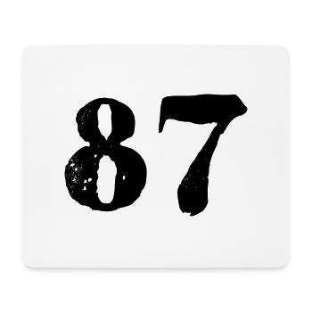 87 Number jersey - Mouse Pad (horizontal) - white - Front