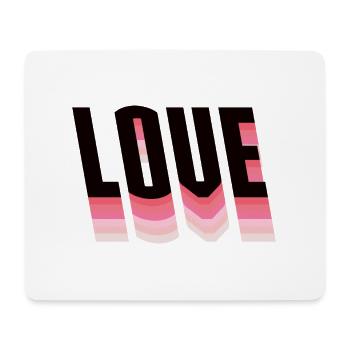 Amour - Tapis de souris (format paysage) - blanc - Devant