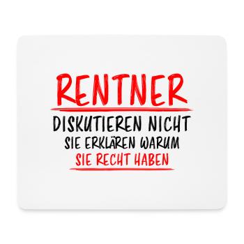Rentner Lustiger Spruch Rente Ruhestand Geschenk - Mousepad (Querformat) - Weiß - Vorne