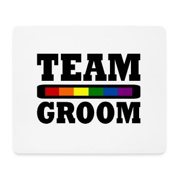 Team groom - Tapis de souris (format paysage) - blanc - Devant