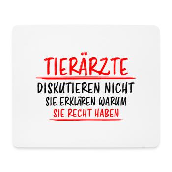 Tierarzt Lustige Spruch Beruf Tiermedizin Geschenk - Mousepad (Querformat) - Weiß - Vorne