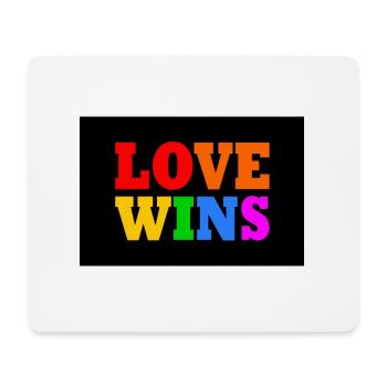 Love wins - Mousepad (Querformat) - Weiß - Vorne