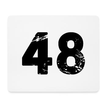 48 number jersey - Mouse Pad (horizontal) - white - Front
