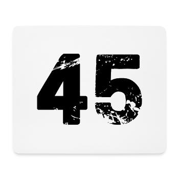 45 Zahl Trikot - Mousepad (Querformat) - Weiß - Vorne