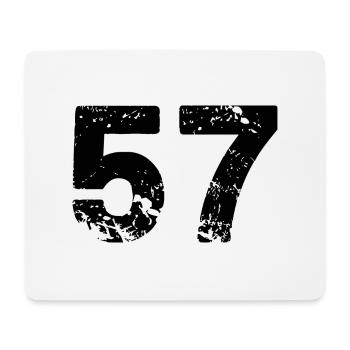 57 number jersey - Mouse Pad (horizontal) - white - Front