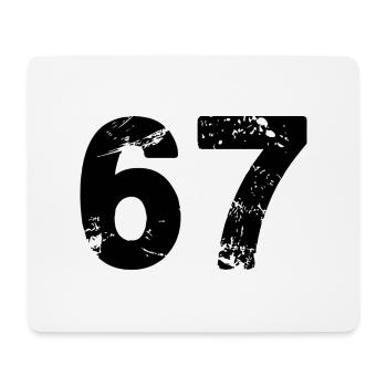 67 Number jersey - Mouse Pad (horizontal) - white - Front