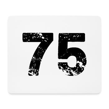 75 number jersey - Mouse Pad (horizontal) - white - Front