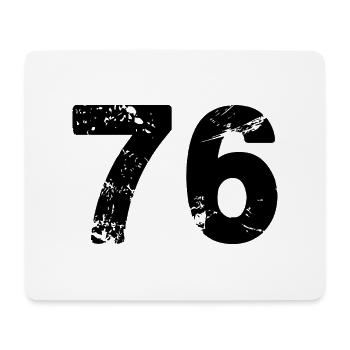 76 number jersey - Mouse Pad (horizontal) - white - Front