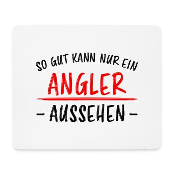 Angler Fisch Hobby Angeln Fische Fun Meer Geschenk - Mousepad (Querformat) - Weiß - Vorne