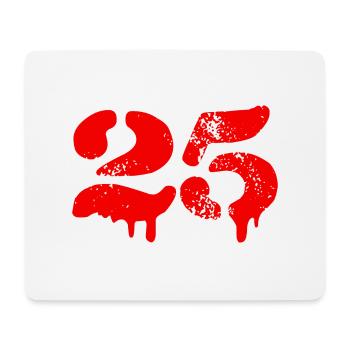 Symbole numérique 25 - Tapis de souris (format paysage) - blanc - Devant