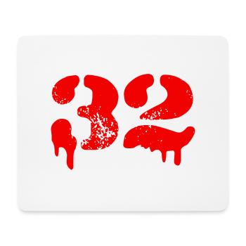 32 Number Symbol - Mouse Pad (horizontal) - white - Front