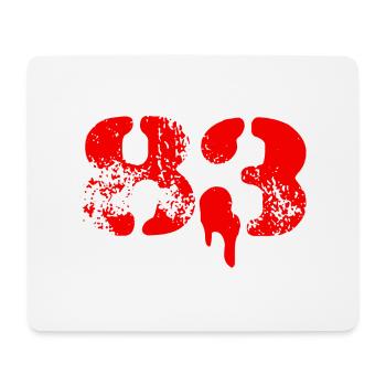 83 Number Symbol - Mouse Pad (horizontal) - white - Front