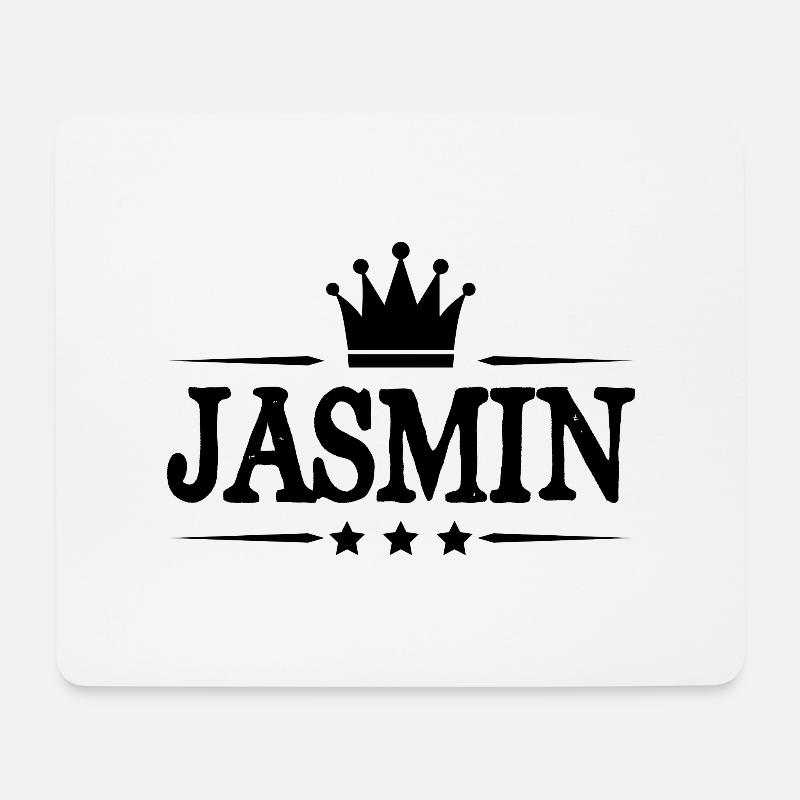 Jasmin - Mousepad (Querformat) - Weiß