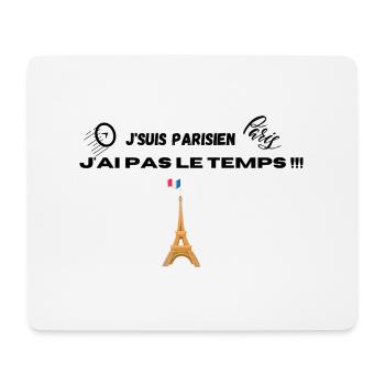 J suis Parisien - Tapis de souris (format paysage) - blanc - Devant