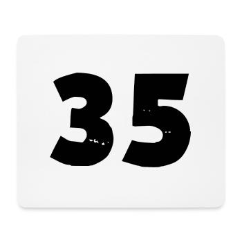 35 number - Mouse Pad (horizontal) - white - Front