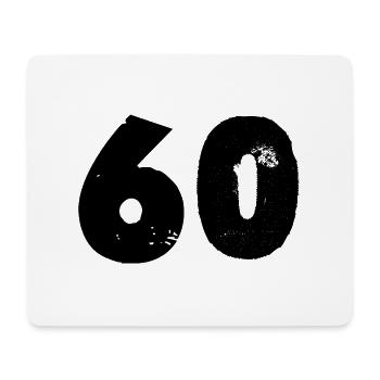 60 Zahl - Mousepad (Querformat) - Weiß - Vorne