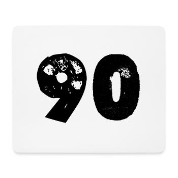 90 Zahl - Mousepad (Querformat) - Weiß - Vorne