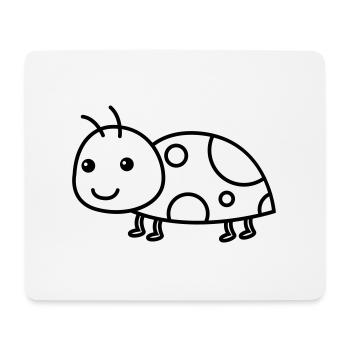Marienkäfer Comic Tier - Mousepad (Querformat) - Weiß - Vorne
