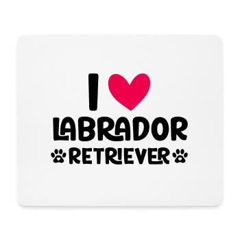 I love Labrador Retriever - Mousepad (Querformat) - Weiß - Vorne