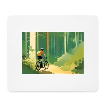 Mountainbike Radfahren Radfahren - Mousepad (Querformat) - Weiß - Vorne