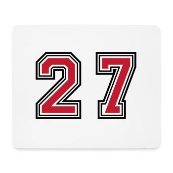 27 Zahl symbol - Mousepad (Querformat) - Weiß - Vorne