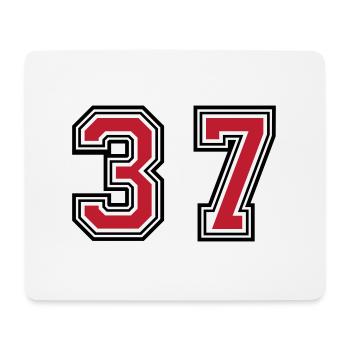 37 number symbol - Mouse Pad (horizontal) - white - Front