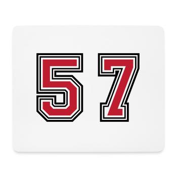 57 Symbole numérique - Tapis de souris (format paysage) - blanc - Devant