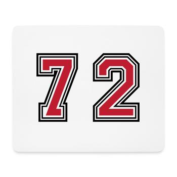 72 Zahl Symbol - Mousepad (Querformat) - Weiß - Vorne