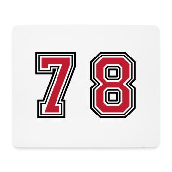 78 Number Symbol - Mouse Pad (horizontal) - white - Front