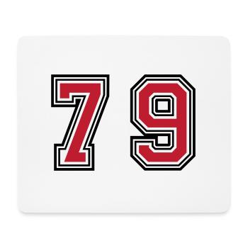 79 Number Symbol - Mouse Pad (horizontal) - white - Front