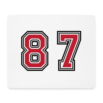 87 Zahl Symbol - Mousepad (Querformat) - Weiß - Vorne