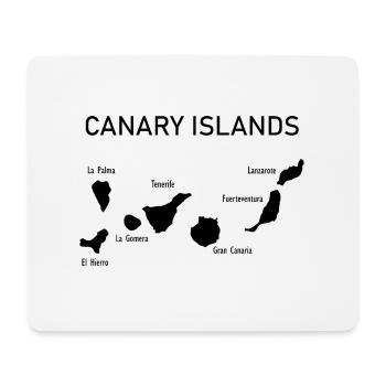 Canary islands Map Kanarische Inseln Karte - Mousepad (Querformat) - Weiß - Vorne