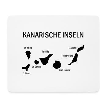 Canary islands Map Kanarische Inseln Karte - Mousepad (Querformat) - Weiß - Vorne