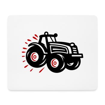 Tracteur Agriculteur Silhouette Agriculteur - Tapis de souris (format paysage) - blanc - Devant