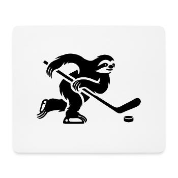 Joueur de hockey sur glace paresseux Club de hockey sur glace Hockey - Tapis de souris (format paysage) - blanc - Devant
