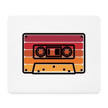 Retro cassette - Tapis de souris (format paysage) - blanc - Devant
