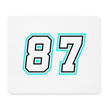 87 Number Symbol - Mouse Pad (horizontal) - white - Front
