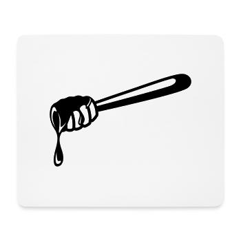Symbole de ciseau en bâton apiculteur - Tapis de souris (format paysage) - blanc - Devant