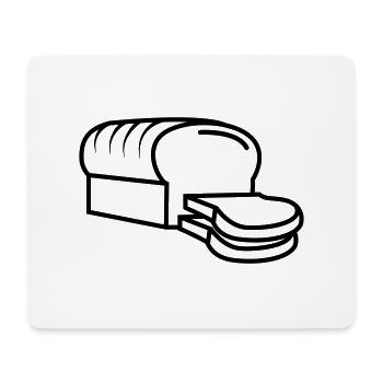 Brot icon symbol - Mousepad (Querformat) - Weiß - Vorne