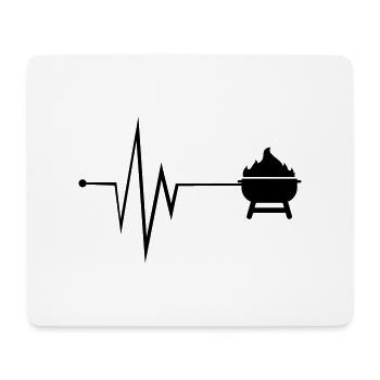 Symbole d’impulsion de gril - Tapis de souris (format paysage) - blanc - Devant