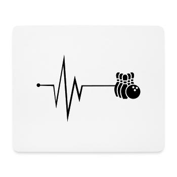 Kegeln Puls Icon - Mousepad (Querformat) - Weiß - Vorne